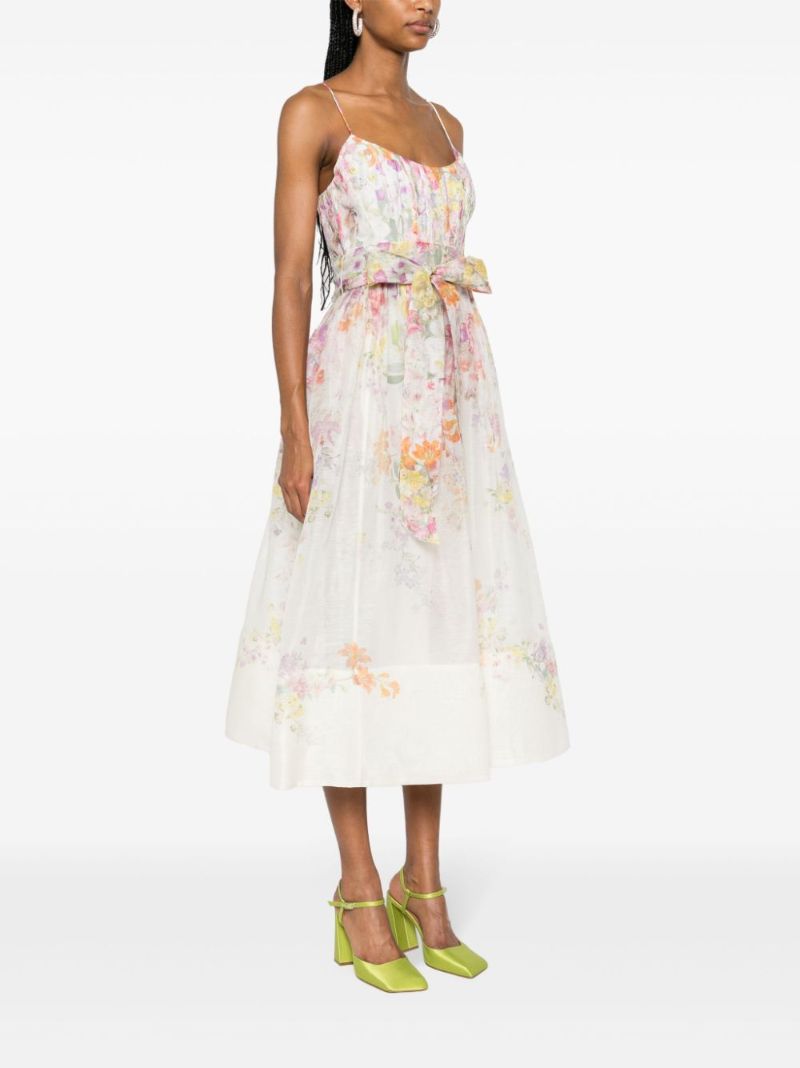 White Natura Corset Midi Dress