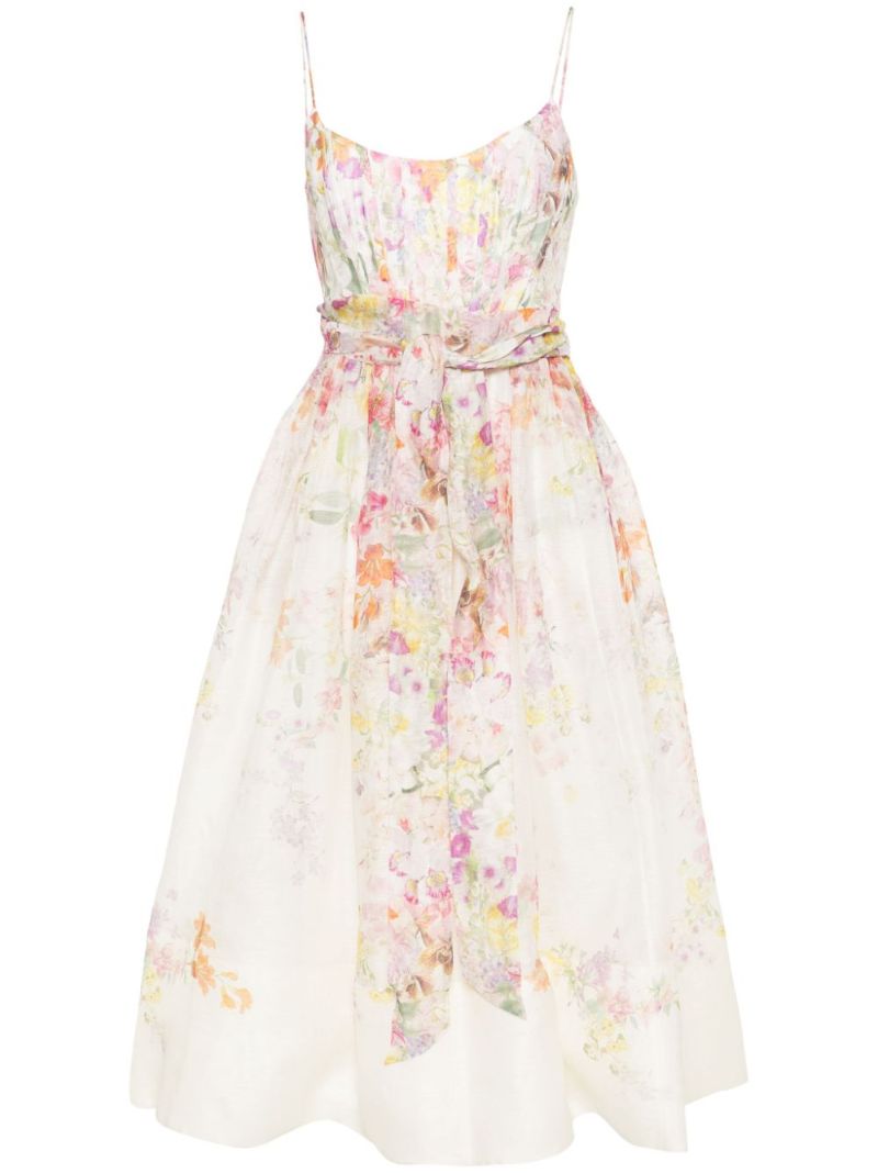White Natura Corset Midi Dress