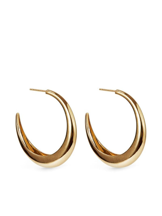 14k Gold Vermeil Graduated Large Hoop Earrings