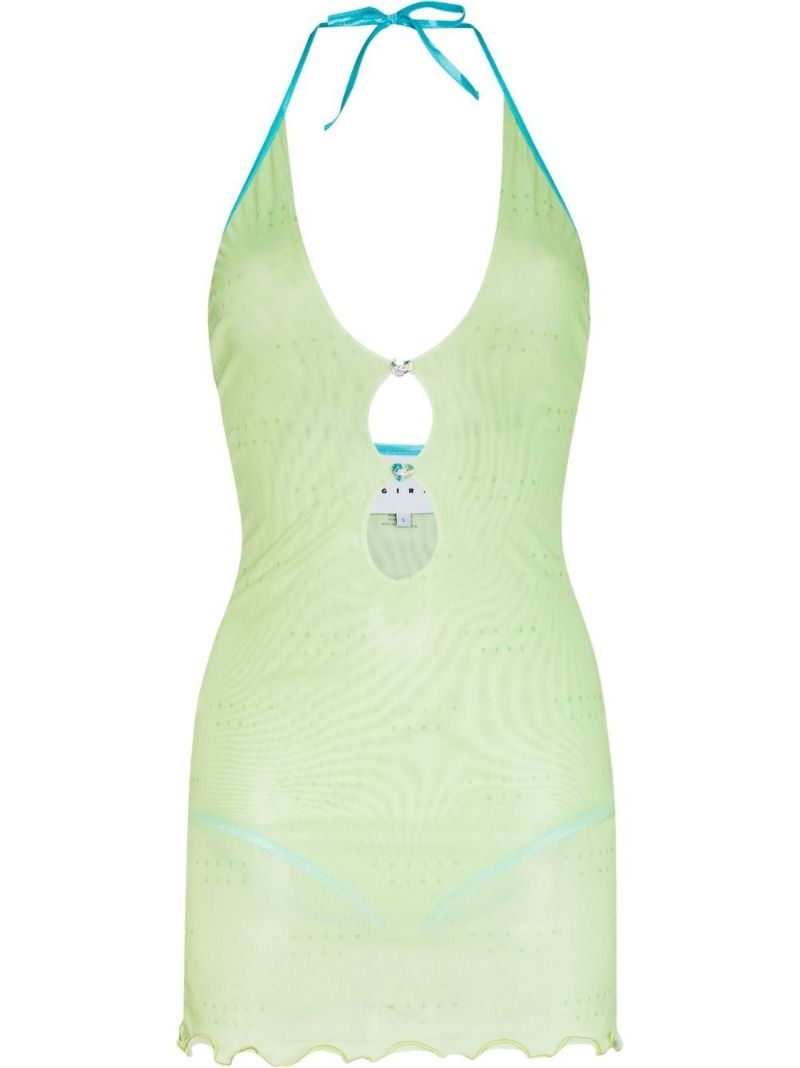 Green Gretchen Cut-out Mini Dress