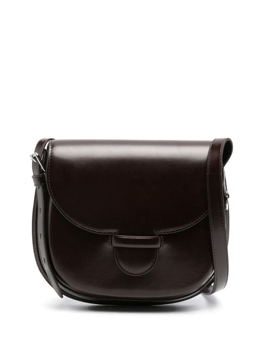 Brown Cartridge Leather Cross Body Bag