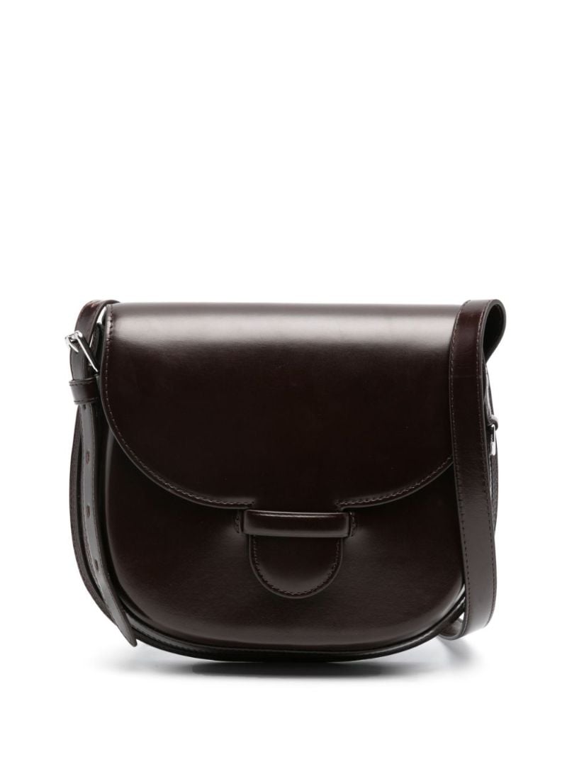 Brown Cartridge Leather Cross Body Bag