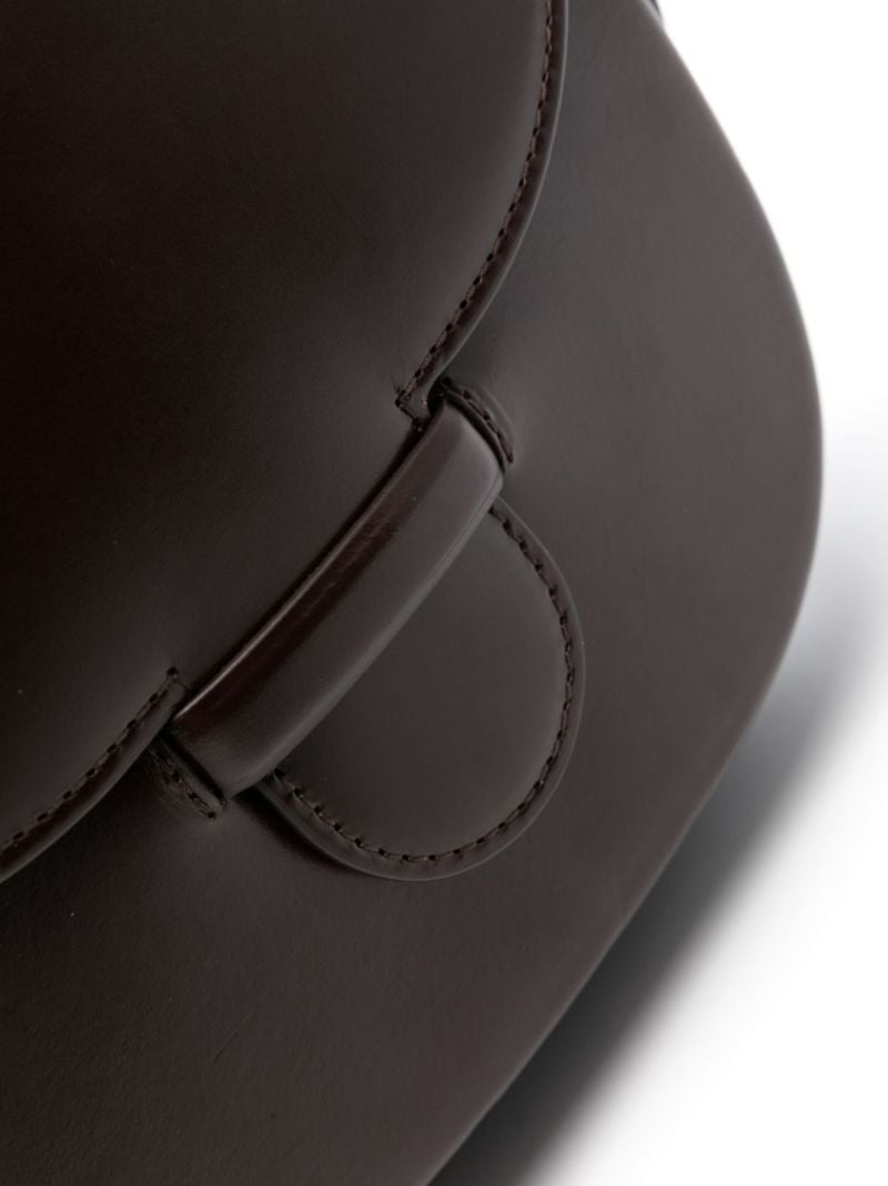 Brown Cartridge Leather Cross Body Bag