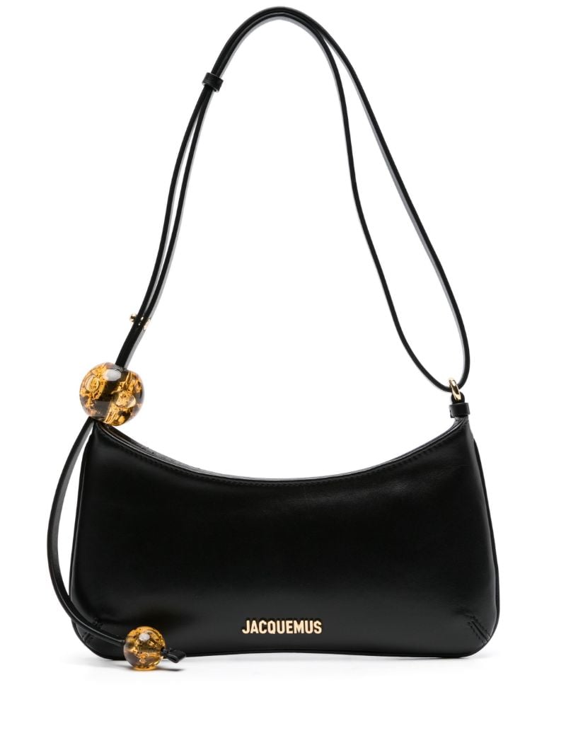 Black Le Bisou Perle Leather Shoulder Bag
