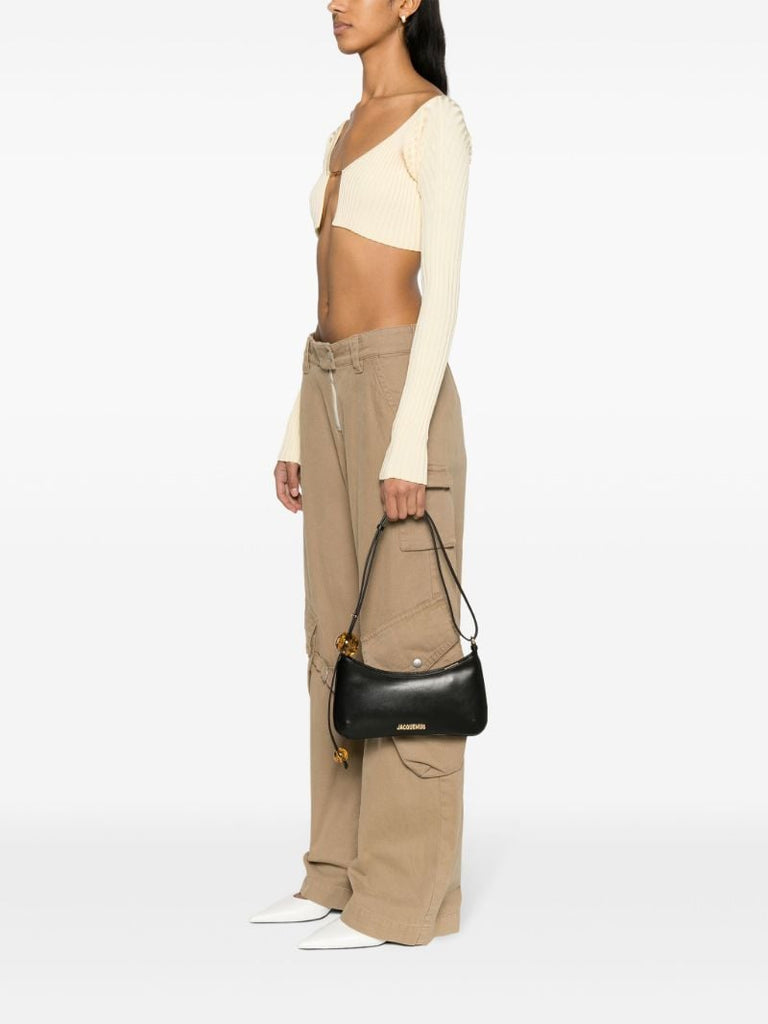 Black Le Bisou Perle Leather Shoulder Bag