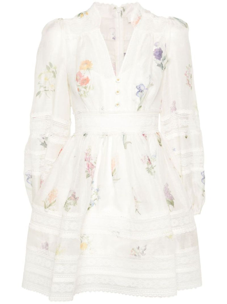 White Natura Lace Mini Dress