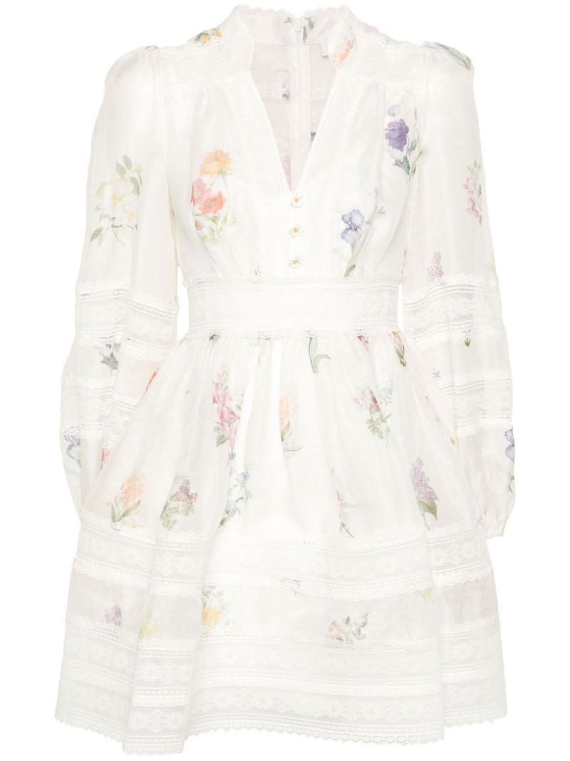 White Natura Lace Mini Dress