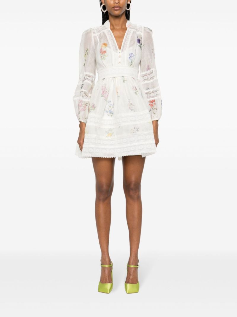 White Natura Lace Mini Dress