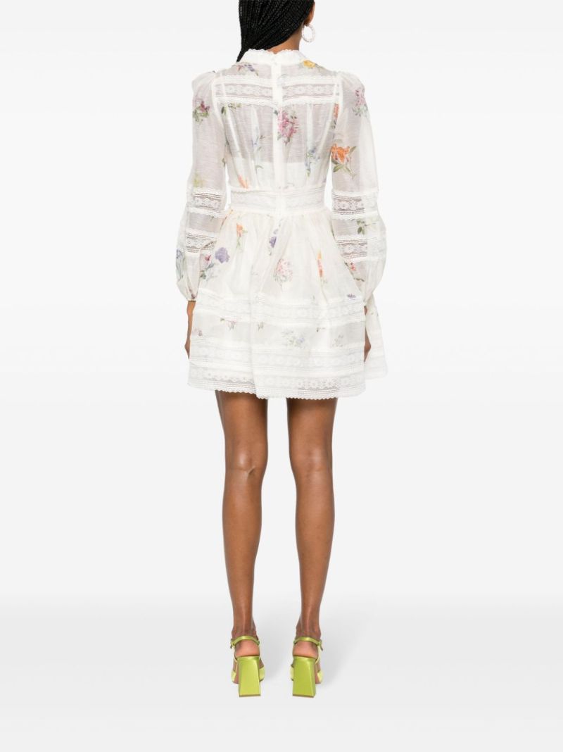 White Natura Lace Mini Dress