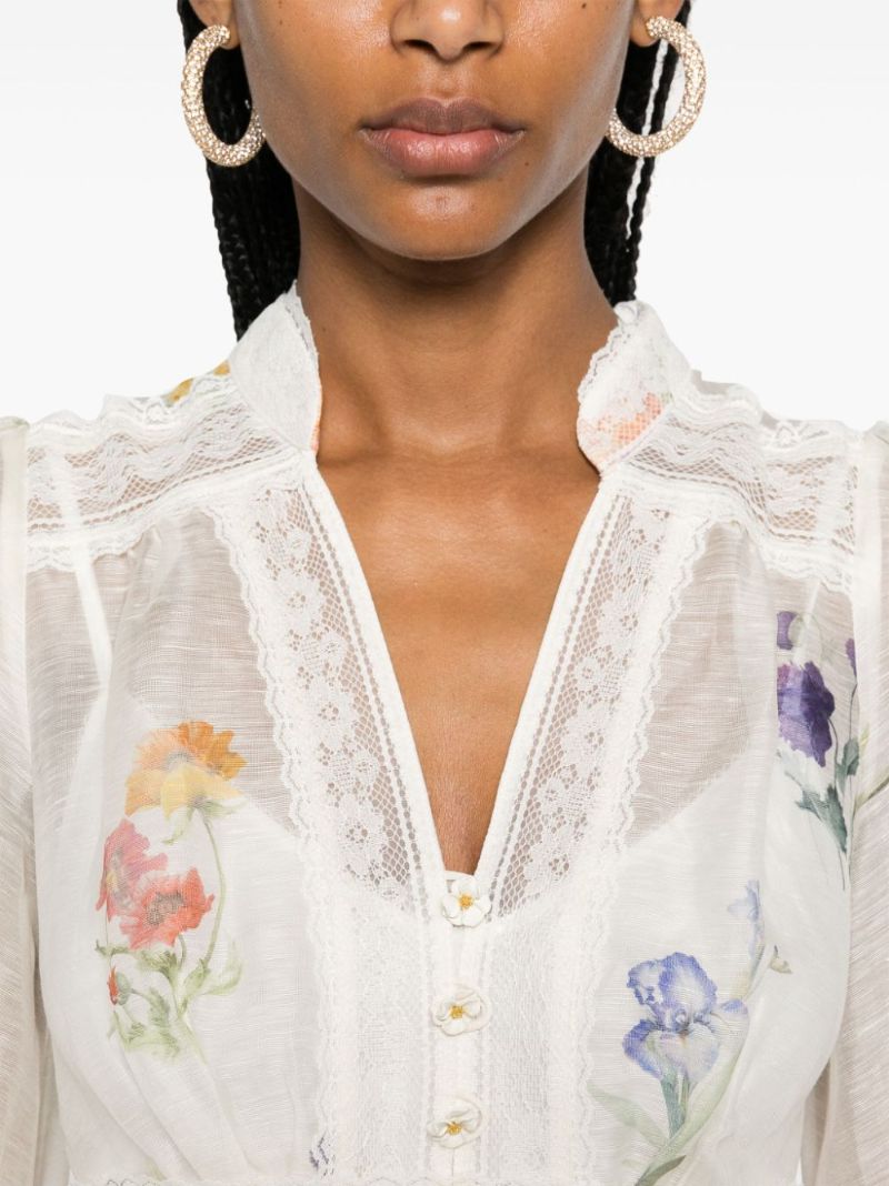 White Natura Lace Mini Dress