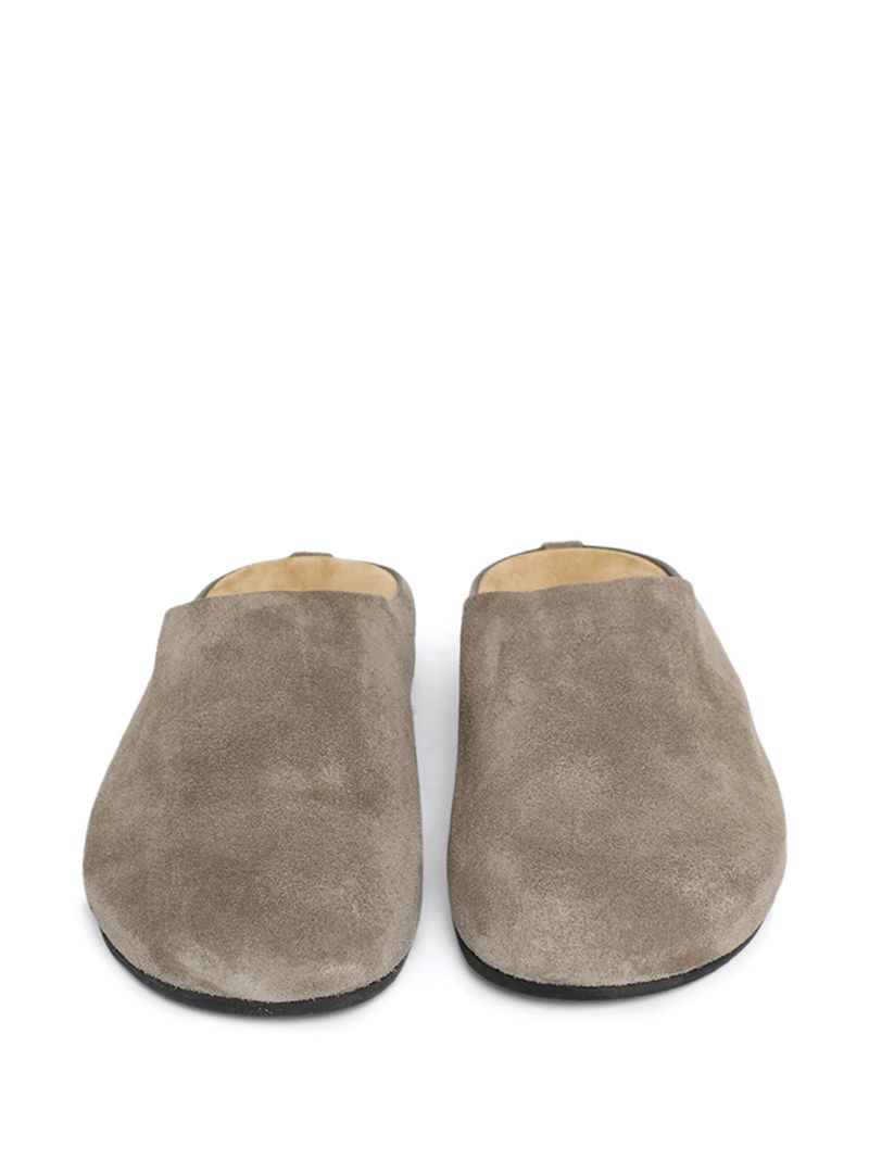 Beige Hugo Suede Mules