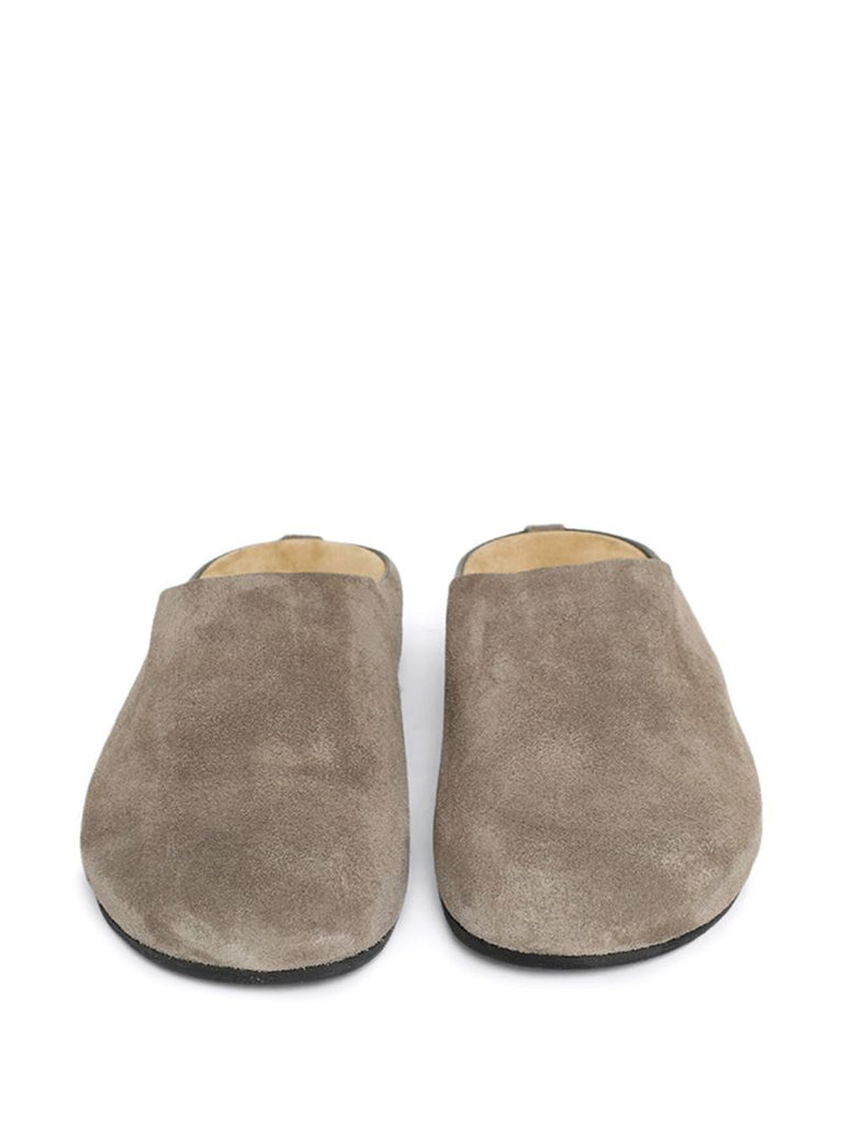 Beige Hugo Suede Mules