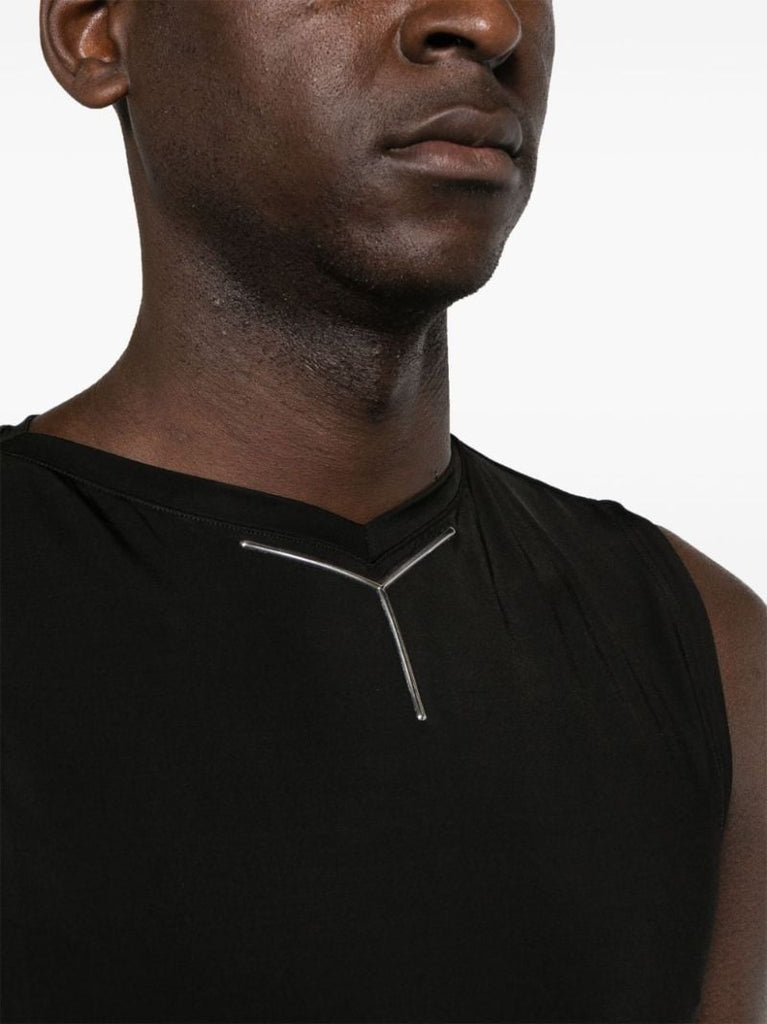 Black Y Chrome Jersey Tank Top