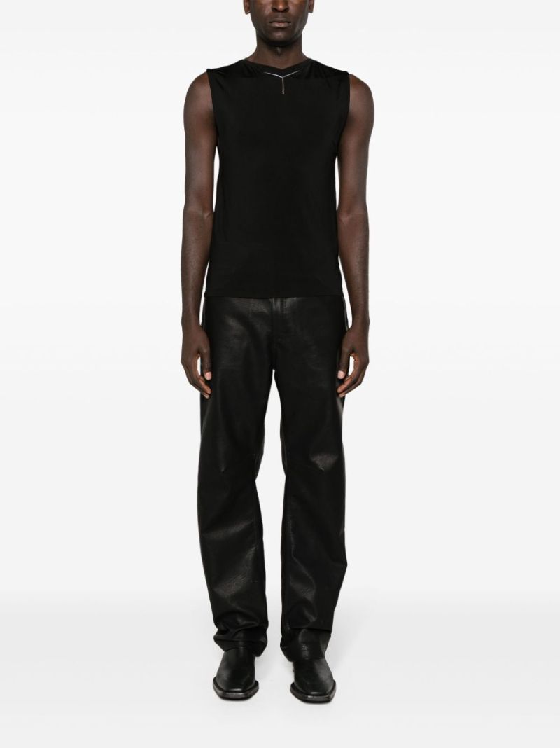 Black Y Chrome Jersey Tank Top
