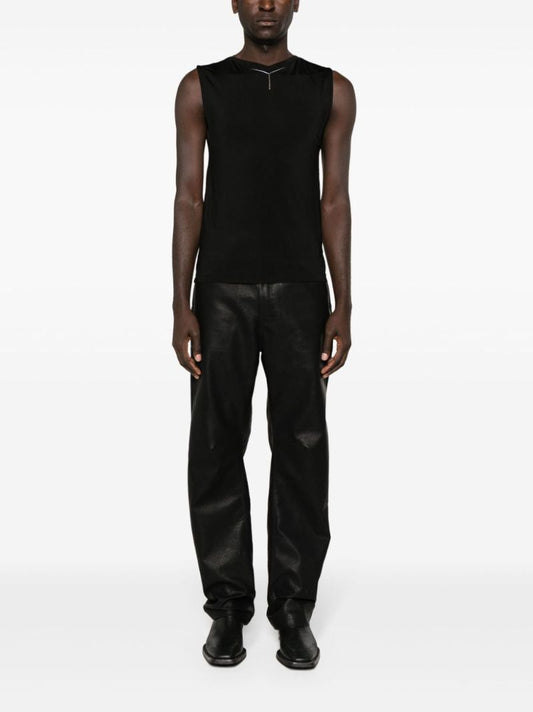 Black Y Chrome Jersey Tank Top