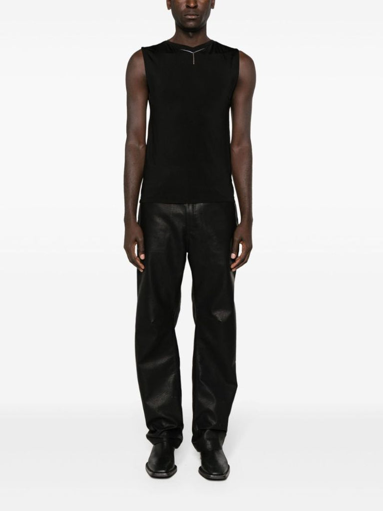 Black Y Chrome Jersey Tank Top