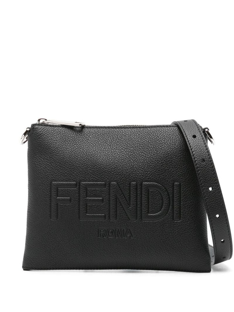 Black Roma Leather After Mini Phone Pouch