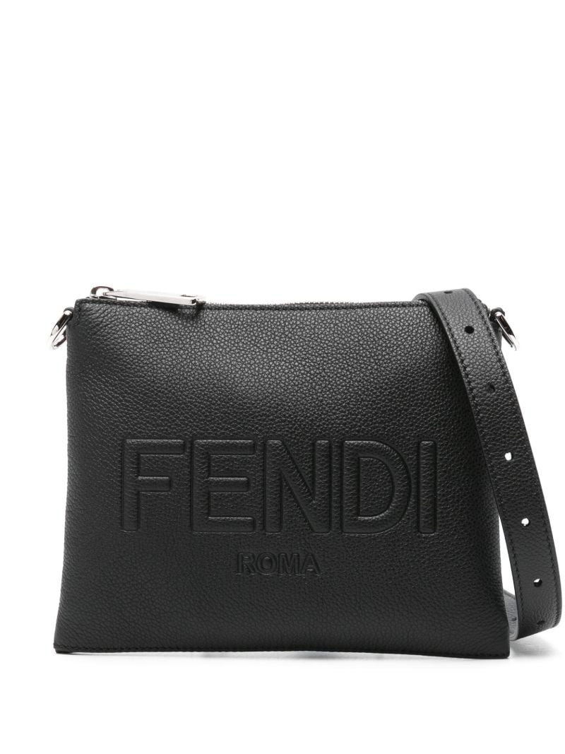 Black Roma Leather After Mini Phone Pouch