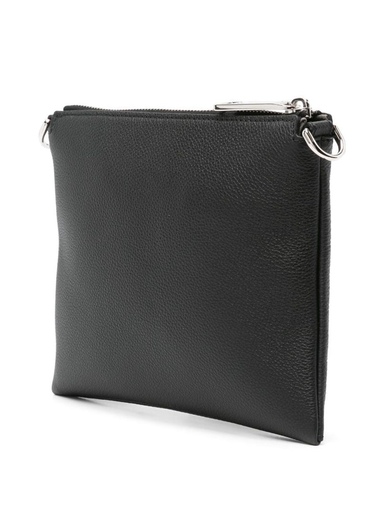 Black Roma Leather After Mini Phone Pouch