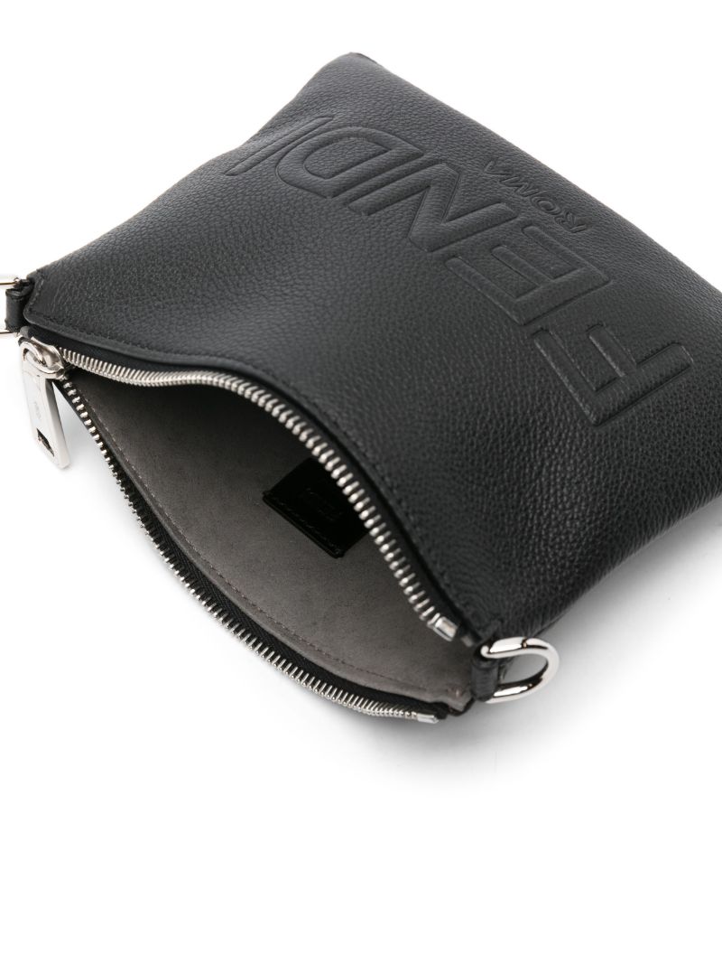 Black Roma Leather After Mini Phone Pouch