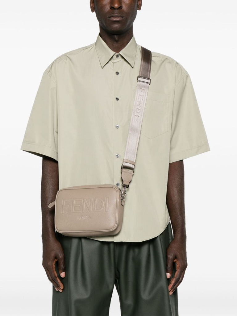 X Stefano Pilati Brown Roma Camera Bag