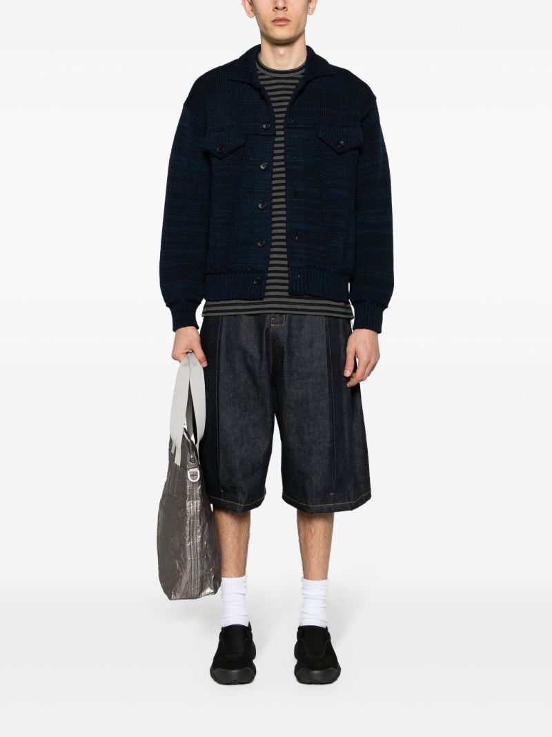 Black Striped Crew-neck T-shirt