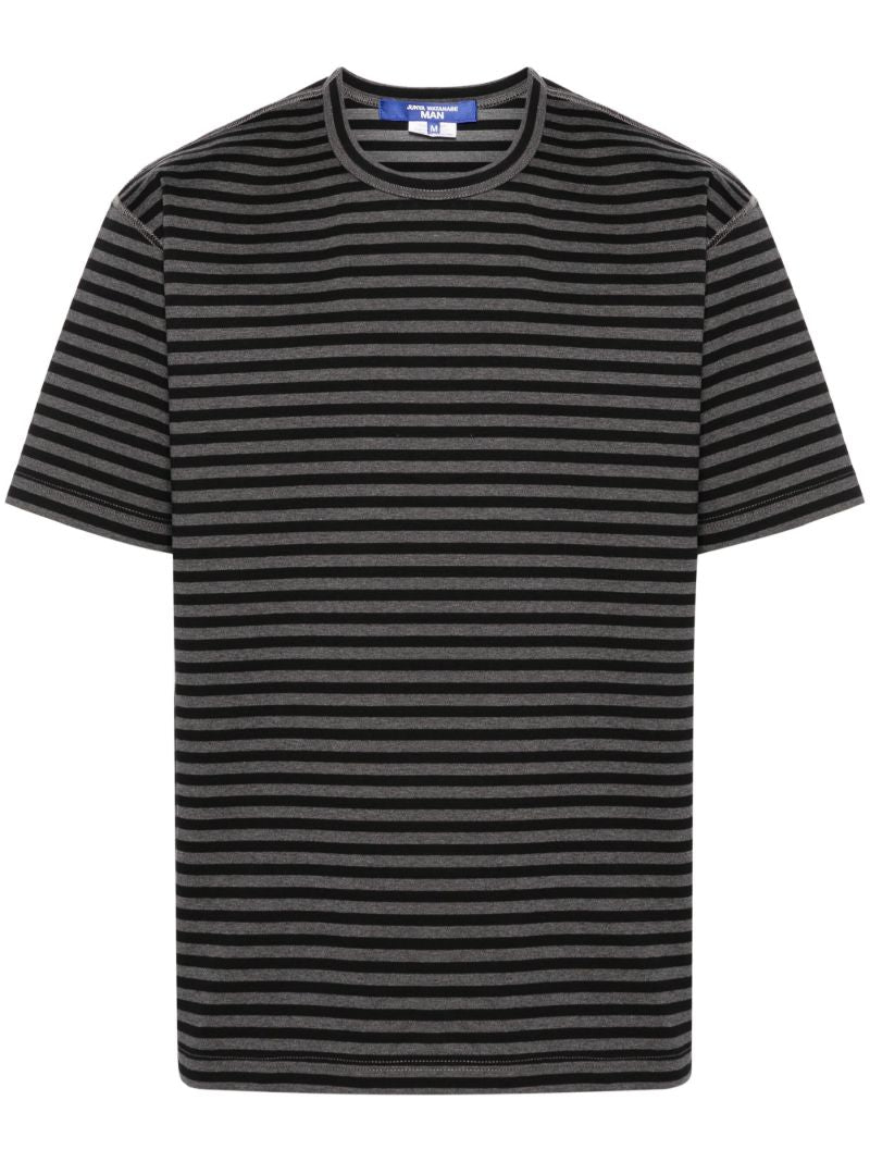 Black Striped Crew-neck T-shirt