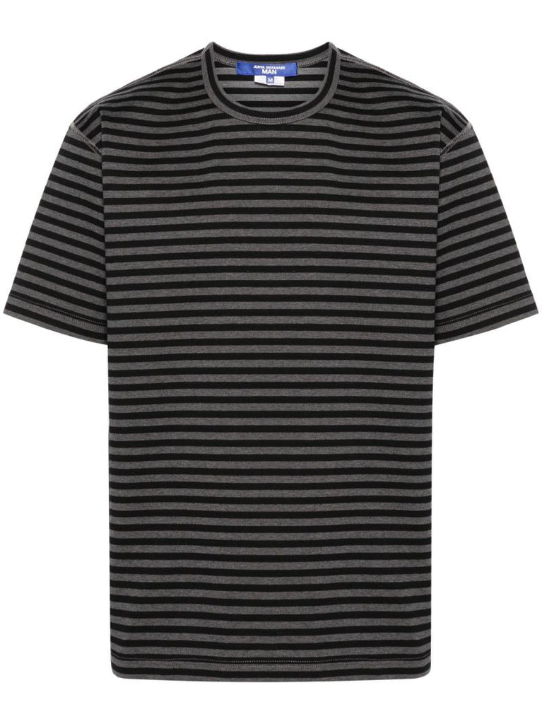 Black Striped Crew-neck T-shirt