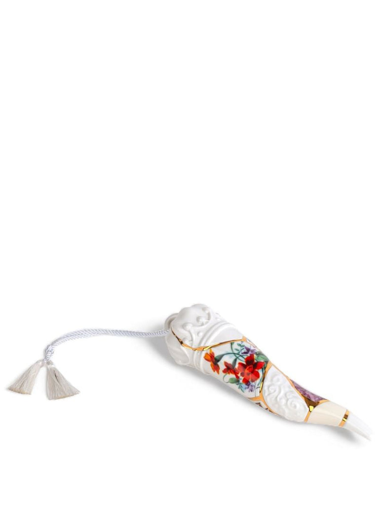 White Kintsugy Porcelain Lucky Horn