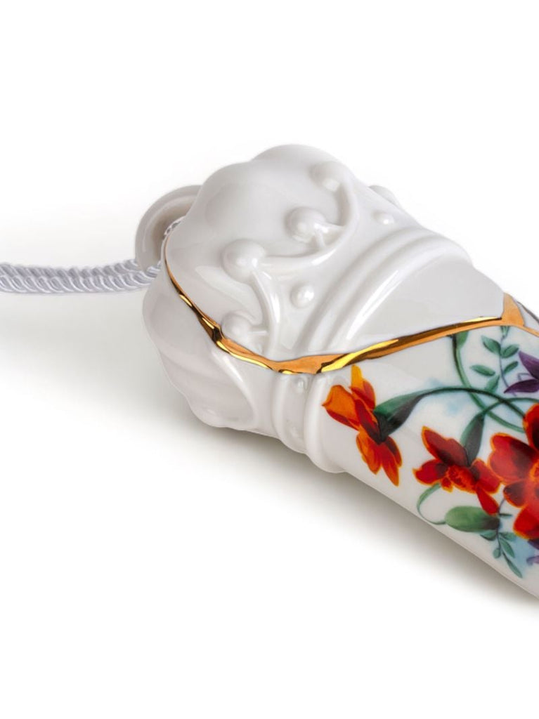 White Kintsugy Porcelain Lucky Horn