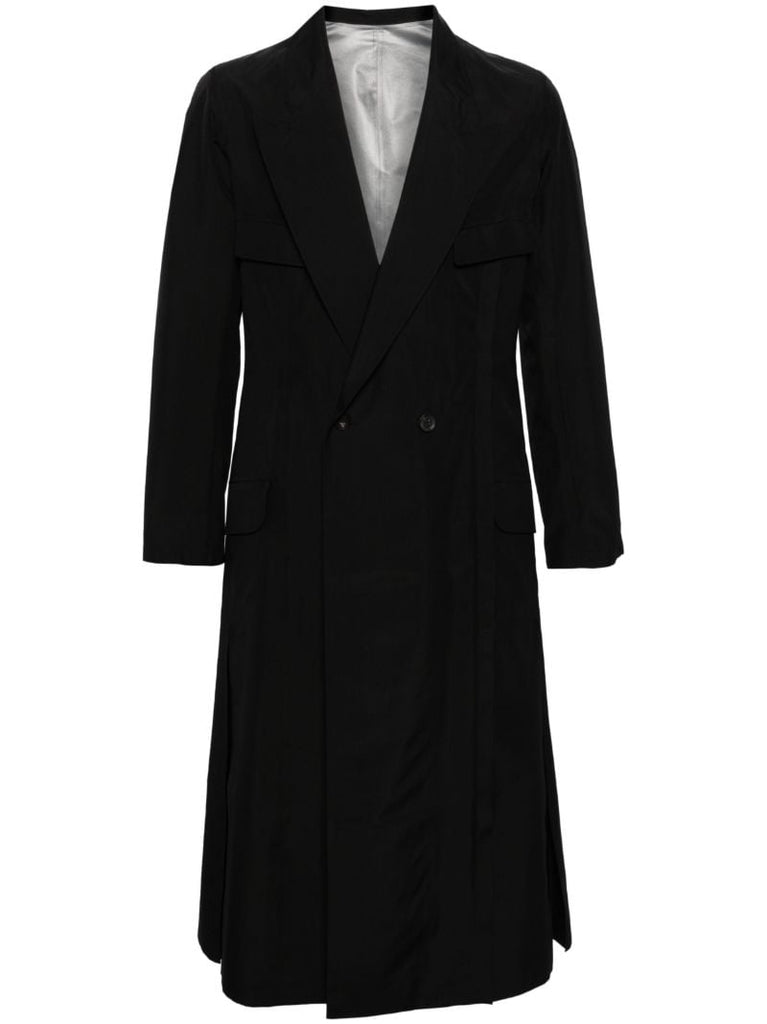X Yohji Yamamoto Black Double-breasted Coat