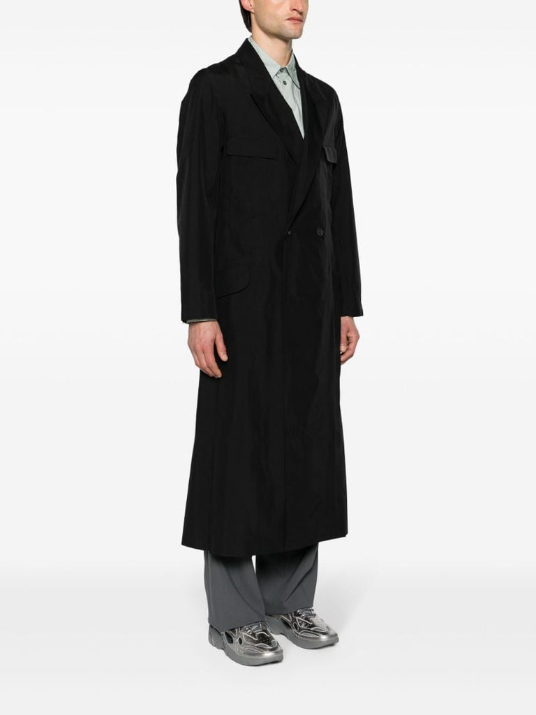 X Yohji Yamamoto Black Double-breasted Coat