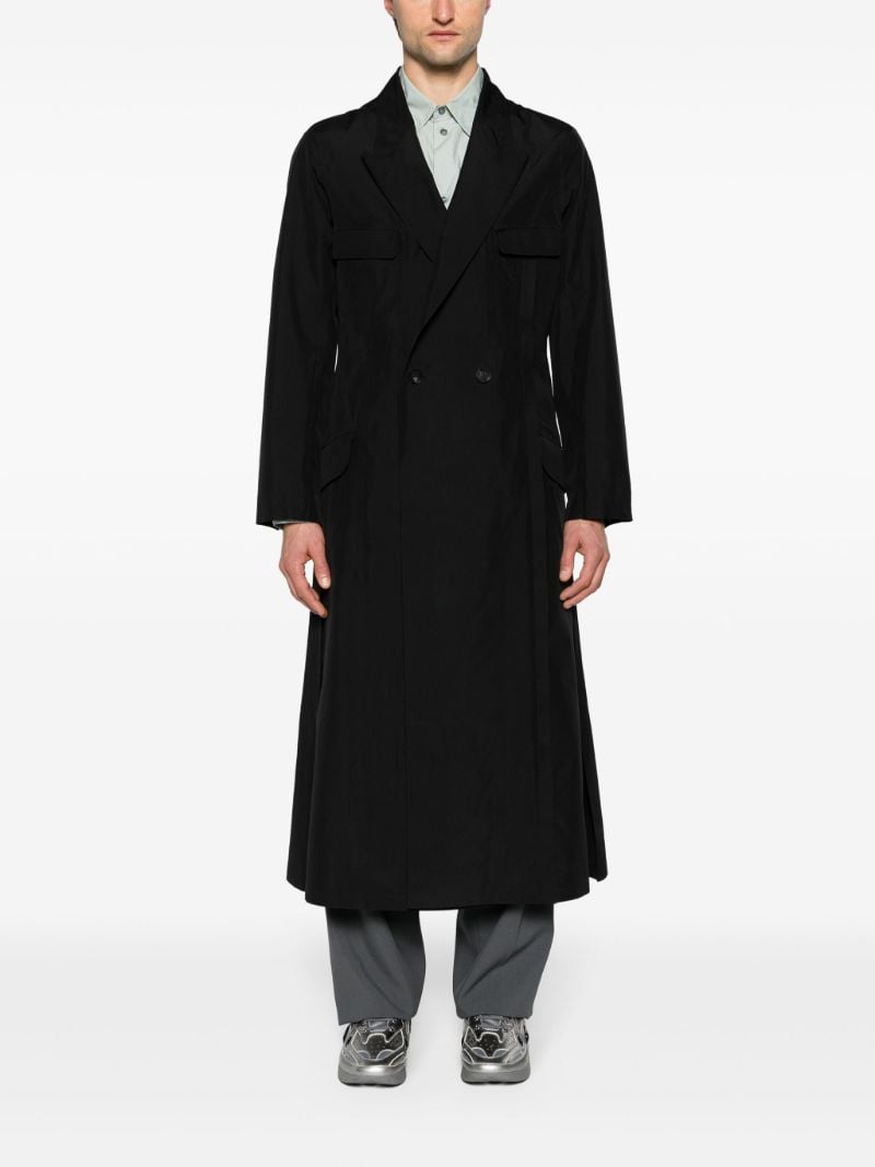 X Yohji Yamamoto Black Double-breasted Coat