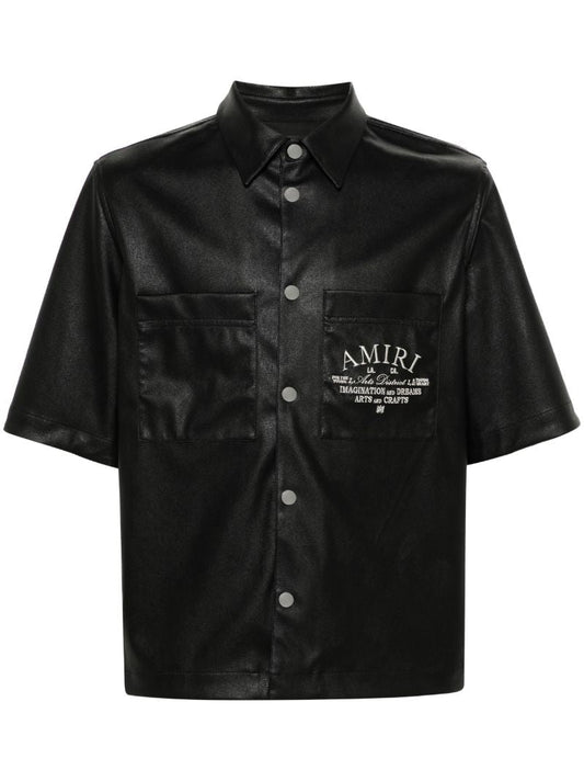 Black Arts District Faux-leather Shirt