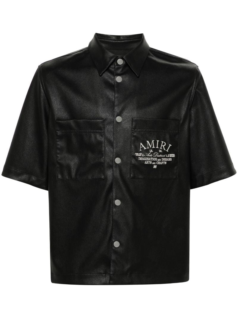 Black Arts District Faux-leather Shirt