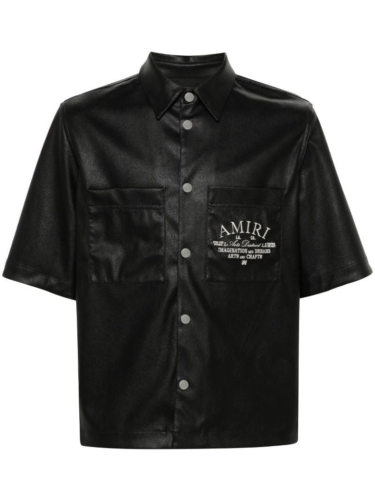 Black Arts District Faux-leather Shirt