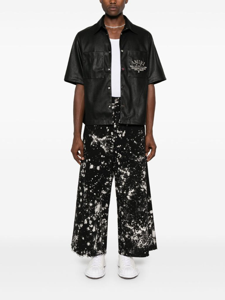 Black Arts District Faux-leather Shirt