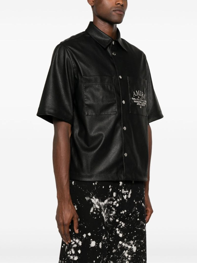 Black Arts District Faux-leather Shirt