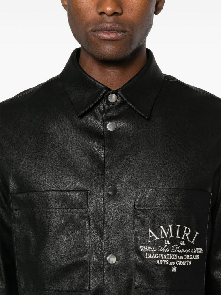 Black Arts District Faux-leather Shirt