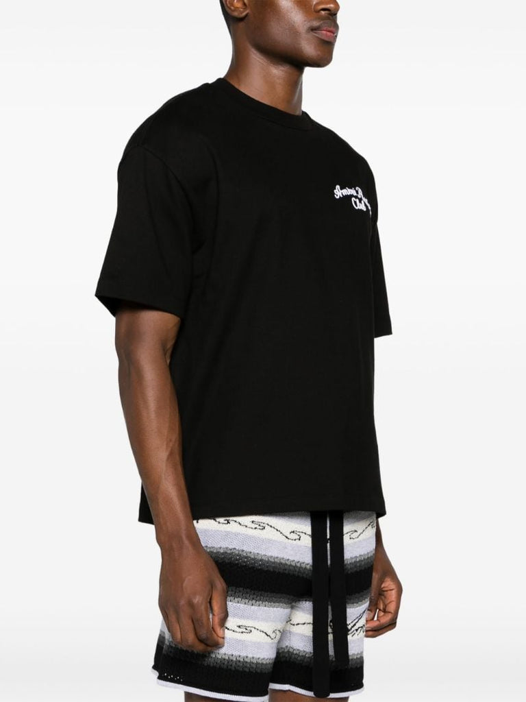 Black Resort Club Embroidered T-shirt