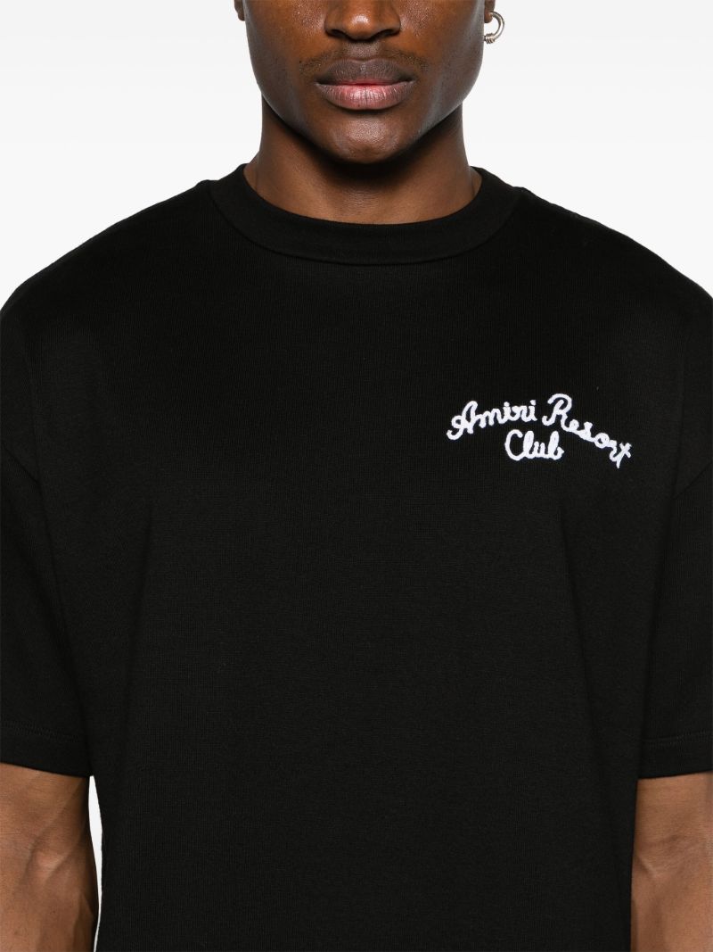 Black Resort Club Embroidered T-shirt