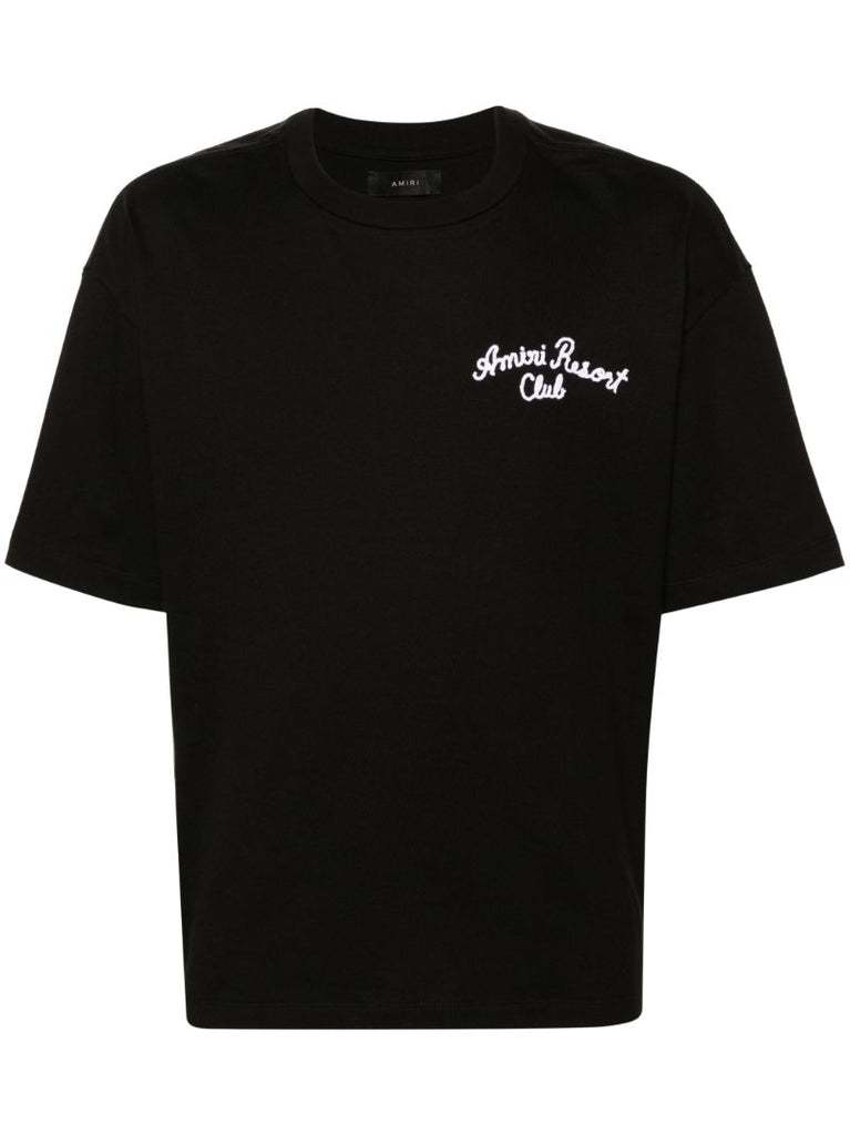 Black Resort Club Embroidered T-shirt