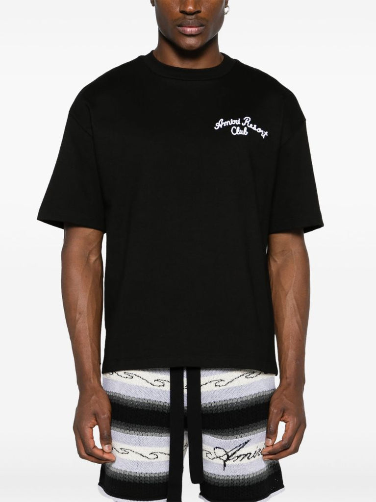 Black Resort Club Embroidered T-shirt