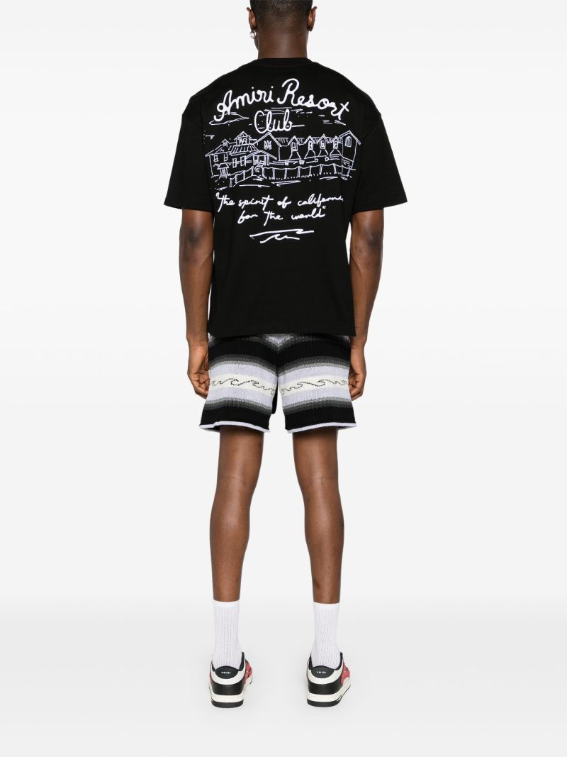 Black Resort Club Embroidered T-shirt