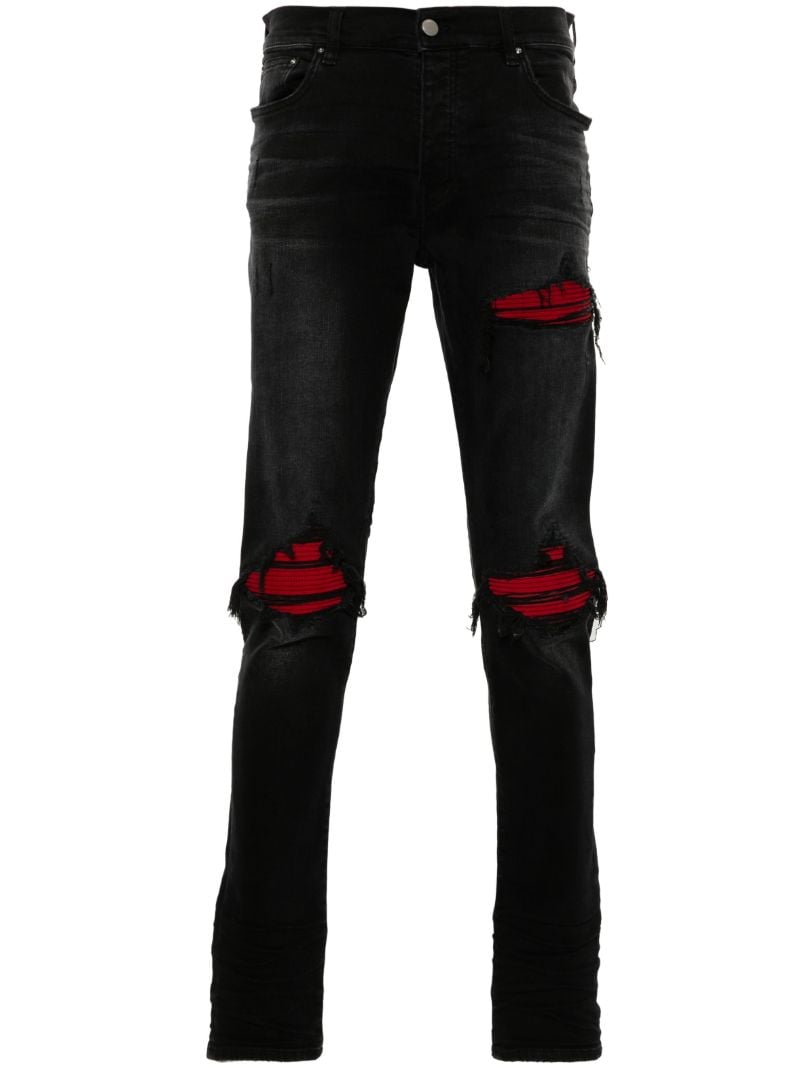 Black Mx1 Suede Skinny Jeans