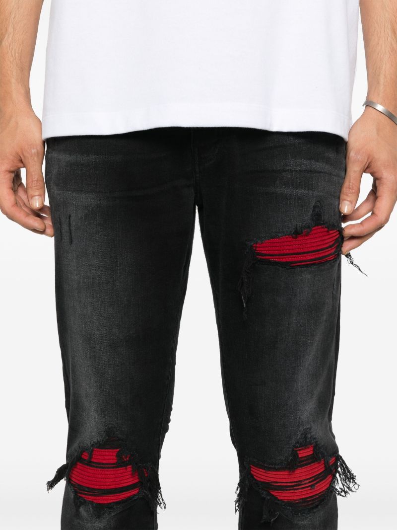 Black Mx1 Suede Skinny Jeans