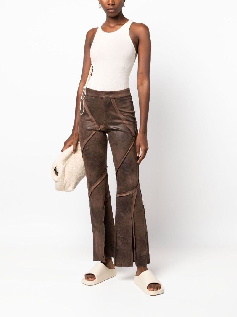 White Lace-up Organic Cotton Bodysuit