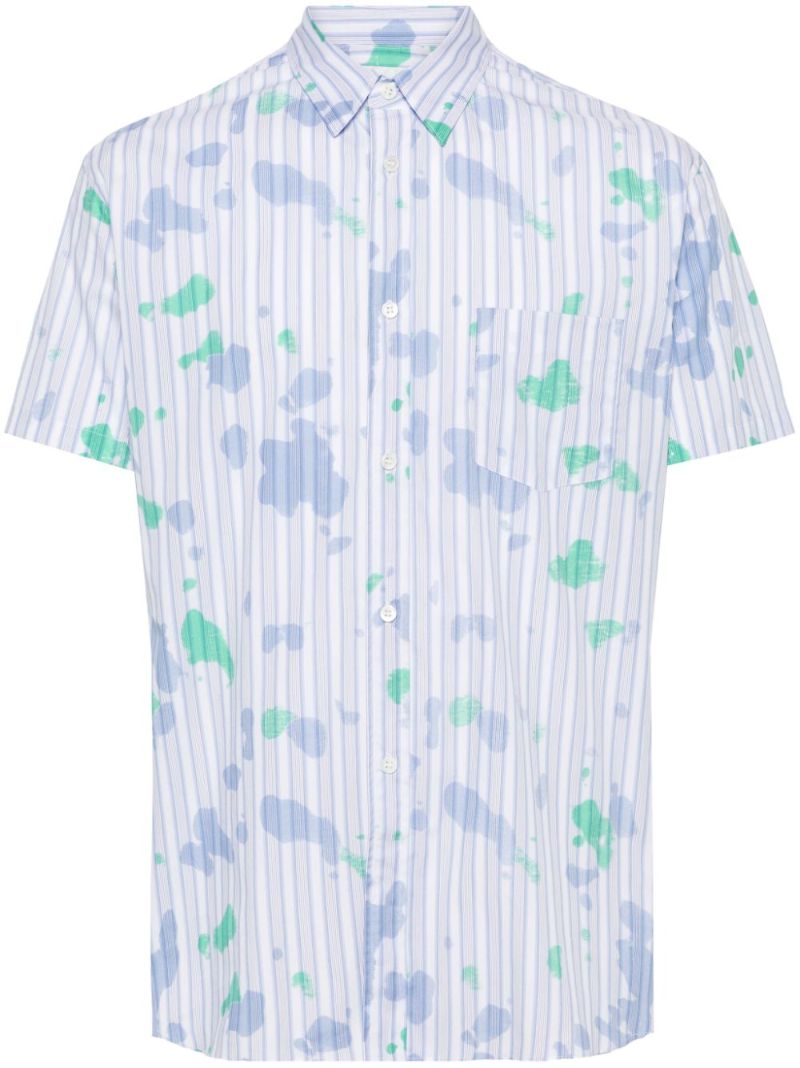 Blue Halo Stripe Cotton Shirt