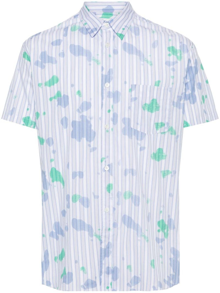 Blue Halo Stripe Cotton Shirt