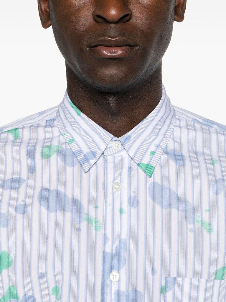 Blue Halo Stripe Cotton Shirt